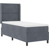 Box Spring Krevet s Madracem &amp LED Tamno Siva 80x200 cm Baršun | shoptok.hr