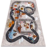 RugsX Preproge JUNIOR 51986.803 pralna preproga Tračnice vlaka, 80x150 cm Siva | Shoptok.si