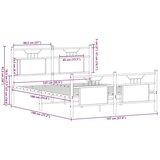 vidaXL Okvir kreveta bez madraca smeđi hrast 140x190 cm izrađeno drvo | shoptok.hr