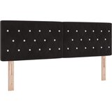  Krevet s opruga kutije s uzglavljem Crna 160 x 200 cm Baršun | shoptok.hr