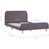  Posteljni okvir brez vzmetnice taupe tkanina 120x190 cm, (21829526) | Shoptok.si