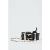 Defacto Women's Chain Detailed Faux Leather Belt Cene