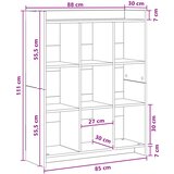 Police za knjige Hrast sonoma 87,5 x 30 x 111 cm | Shoptok.si