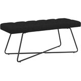  Klupa s gumbastim tkanjem Crna 110 x 40 x 46 cm Tkanina | shoptok.hr