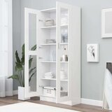  Vitrina bela 82,5x30,5x185,5 cm iverna plošča | Shoptok.si