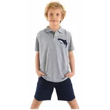 Mushi Shark Boys Polo Neck T-shirt Shorts Set