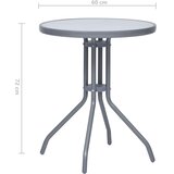  Vrtni stol svjetlosivi 60 cm od čelika i stakla | shoptok.hr