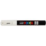 POSCA Uni flomaster; konica 0,7 mm bullet; bel, (21314039) | Shoptok.si