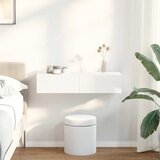 vidaXL Zidna polica s ladicama bijela 80x33x17 cm izrađeno drvo Cijene
