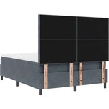  Krevet sa uzglavljem i madracem Tamno siva 140x190 cm Baršun | shoptok.hr