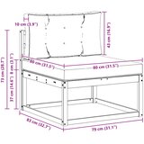  Set vanjskih sofa 3 kom. Prirodna i krem | shoptok.hr