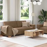  Dvodijelni set sofa s jastucima, smeđa tkanina | Eponuda.ba