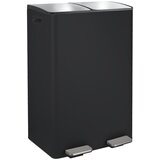 Spirella Mat črn jeklen koš za smeti 2x30 l za ločevanje odpadkov/s pedalom Aliya – | Shoptok.si