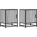 vidaXL Noćni ormarići 2 kom Sivi Sonoma Konstruirano drvo i metal | shoptok.hr