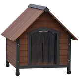  @Pet kućica za pse s plastičnim preklopima Rustique smeđa 102x82x87 cm | shoptok.hr