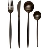 Premier Housewares Črn pribor 16 ks iz nerjavečega jekla Modern retro – Cene