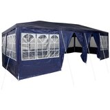 vidaXL paviljon z 12 bočnimi stenami modra 8x4 m pe Cene