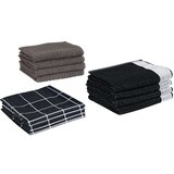  Set ručnika od 12 komada crni pamučni | shoptok.hr