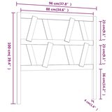  Uzglavlje za krevet sivo 96 x 4 x 100 cm od masivne borovine | Eponuda.ba
