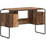  pisalna miza z omarico, inženirski les in jeklo, star les, 120x50,5x75,5 cm | Shoptok.si