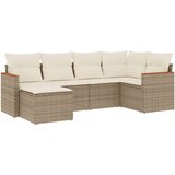  6-dijelni set vrtnih sofa s jastucima bež od poliratana | shoptok.hr