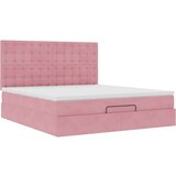 vidaXL Okvir kreveta s madracima ružičasti 180x200cm baršunasti | shoptok.hr