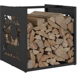  Stalak za drva crni 40x40x40 cm hladno valjani čelik | shoptok.hr