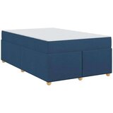  Konstrukcija postelje z vzmetnico Modra 120 x 200 cm blago, (5000126018) | Shoptok.si