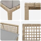  5-dijelni set za blagovanje u vrtu s jastucima bež poli ratan | shoptok.hr