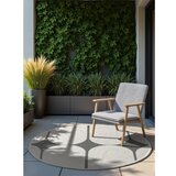 NORTHRUGS Črno-bela okrogla notranja in zunanja preproga ø 160 cm Duet Bowen – | Shoptok.si