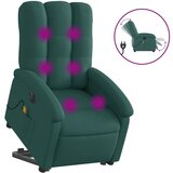 Maison Chic Električni masažni naslanjač - Relax naslanjač s funkcijo vstajanja temno zelen, (22062287) | Shoptok.si