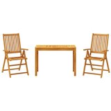  The Living Store Vrtna jedilna garnitura 3-delna trden akacijev les - Vrtna Jedilna Garnitura, (21451292) | Shoptok.si