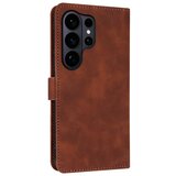 SUNSKY Eleganten ovitek etui iz umetnega usnja za Samsung S26 Ultra, Rjav | Shoptok.si