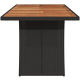  Vrtni stol s pločom od drva bagrema crni 240x90x75cm poliratana | shoptok.hr