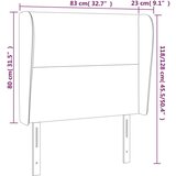  Vzglavje z ušesi temno zeleno 83x23x118/128 cm žamet, (20932935) | Shoptok.si