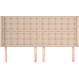  Uzglavlje s ušima boja cappuccina 163x16x118/128cm umjetna koža | shoptok.hr