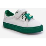 Kesi Children's sneakers Sneakers with pin, white and green Pennyn Cene