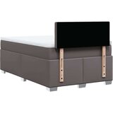 vidaXL Box spring postelja z vzmetnico siva 120x190 cm umetno usnje, (21306389) | Shoptok.si