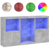 Maison Chic Komoda - Predalnik z LED lučkami betonsko siva 181,5x37x100 cm, (21720770) | Shoptok.si