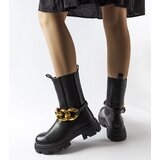 Gemre Black ankle boots with chain Genoveffa | ePonuda.com