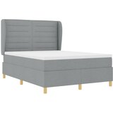  Krevet s opruga kutije Svijetlo siva 200 x 140 cm tkanina | shoptok.hr