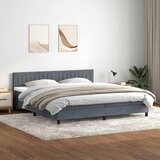 Krevet s oprugama i madracem tamnosivi 180x210 cm baršunasti | Eponuda.com