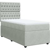  Box spring krevet s madracem svjetlosivi 90x190 cm baršunasti | shoptok.hr