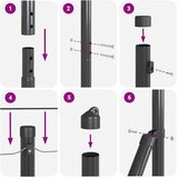  Heksagonalna ograda s stubom 25 x 1,4 m Čelik premazan PVC-om | shoptok.hr