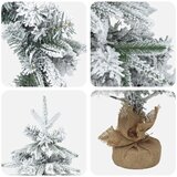 Mini božićno drvce 60 cm PVC i PE Zelena i bijela - Bijela 60 cm bez LED svjetala | shoptok.hr