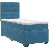 Boxspring krevet s madracem Plava 90 x 200 cm Baršun | shoptok.hr