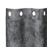 vidaXL baršunske zavjese 2 kom s očima Siva 140x140 cm | shoptok.hr
