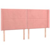  Posteljno vzglavje roza 203x16x118/128 cm žamet, (20933779) | Shoptok.si