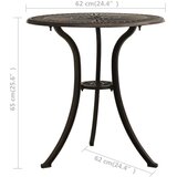  Vrtni stol brončani 62 x 62 x 65 cm od lijevanog aluminija | Eponuda.com