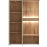 Premium Living 2-vratna Vitrina Cut Out, Kašmir/hrast | Shoptok.si